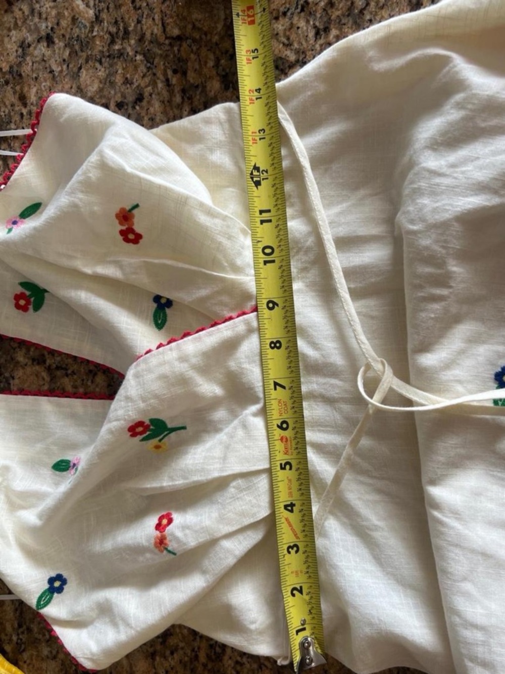 LALAVON WRAP HALTER NECK TIE EMBROIDERED MIDI DRESS M - Picture 8 of 8